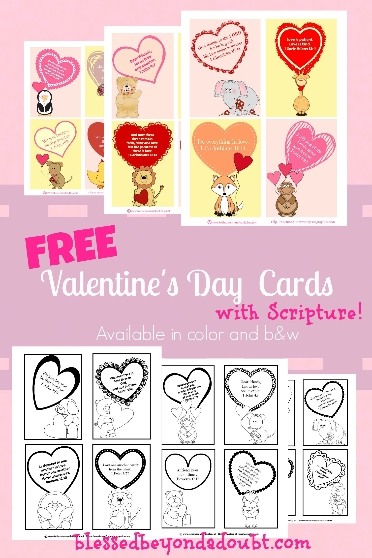 Free Valentine&amp;#039;s Day Cards With Scripture For Children - Free Printable Valentines Day Cards Kids