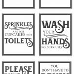Free Vintage Bathroom Printables | Farmhouse | Home Decor, Diy Home   Free Printable Bathroom Signs