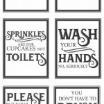 Free Vintage Bathroom Printables | Free Printables | Home Decor, Diy   Free Wash Your Hands Signs Printable