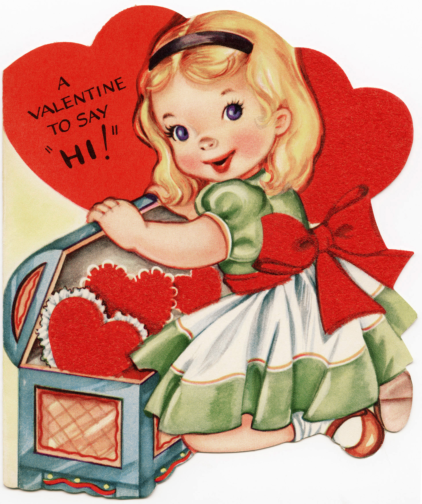 Free Vintage Image ~ A Valentine To Say Hi! - Old Design Shop Blog - Free Printable Vintage Valentine Pictures