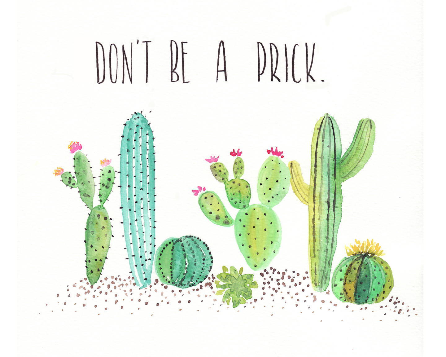 Free Watercolor Cactus Printable - One Project Closer - Free Printable Cactus