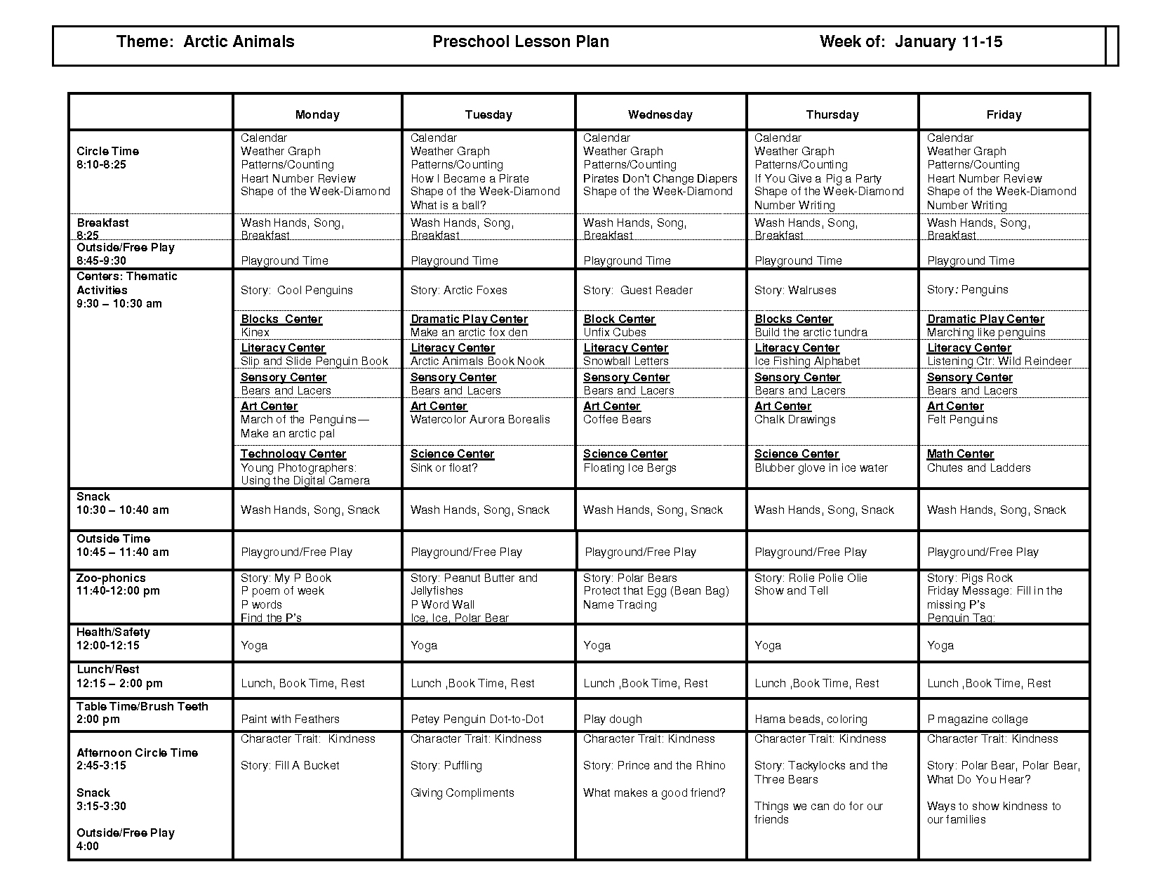 Free Weekly Lesson Plan Template And Teacher Resources - Free Printable Preschool Teacher Resources