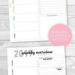 Free Weekly Overview Printable | Planners & Printables | Printable   Free Printable Weekly Planner 2017