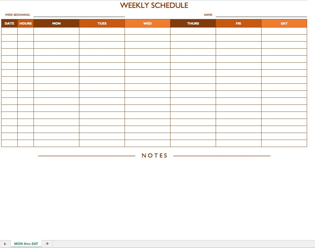 Free Work Schedule Templates For Word And Excel - Free Printable Blank Work Schedules