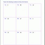 Free Worksheets For Prime Factorization / Find Factors Of A Number   Free Printable Greatest Common Factor Worksheets