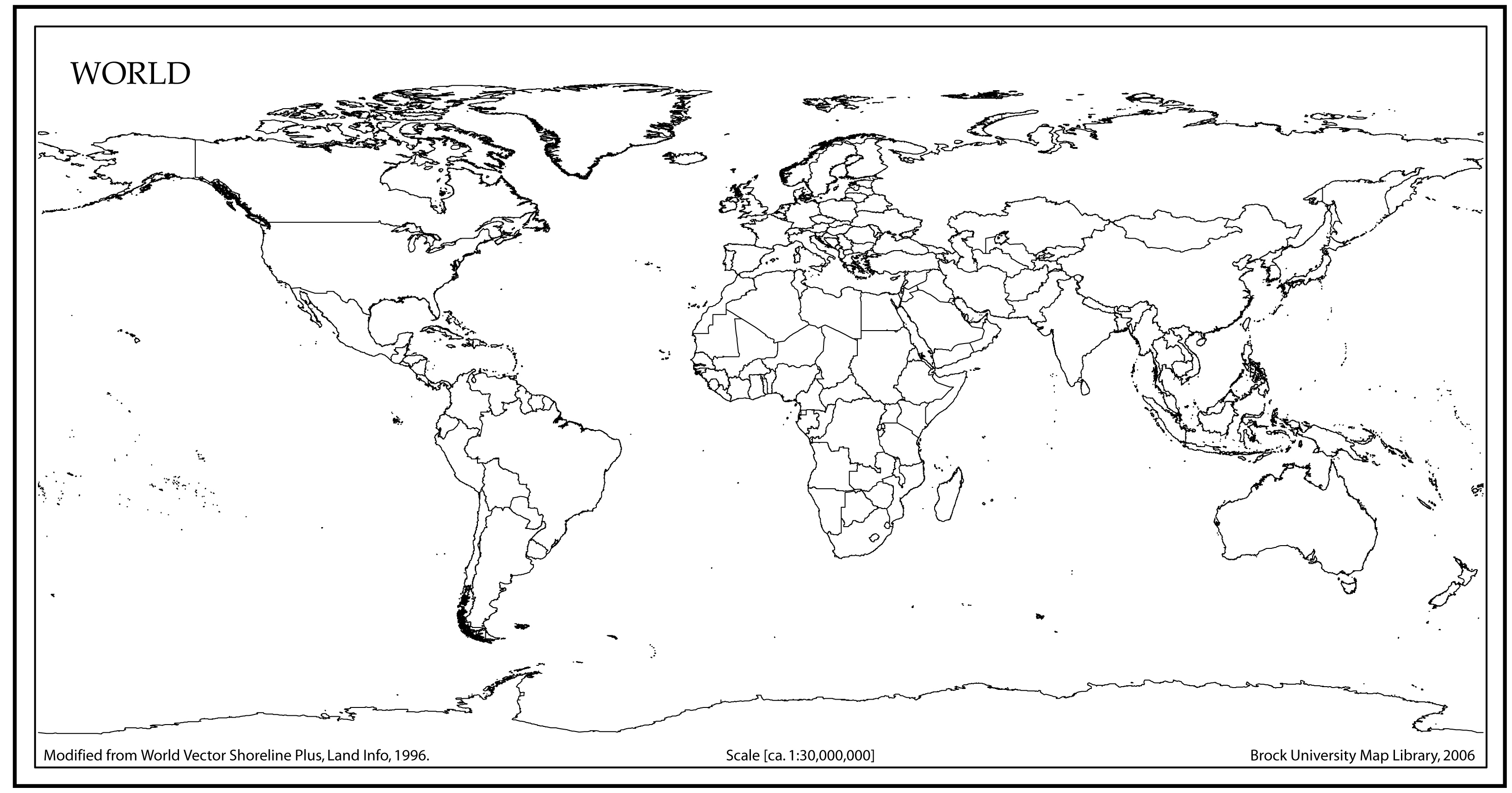 Free World Map With Country Names Pdf Blank World Map With Country - Free Printable Blank World Map Download