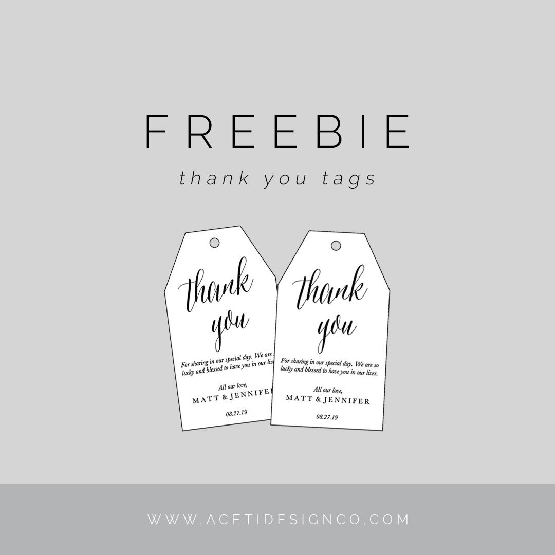 Freebie: Editable Thank You Tags | Gift Tags | Pinterest | Free - Free Printable Thank You Tags Template