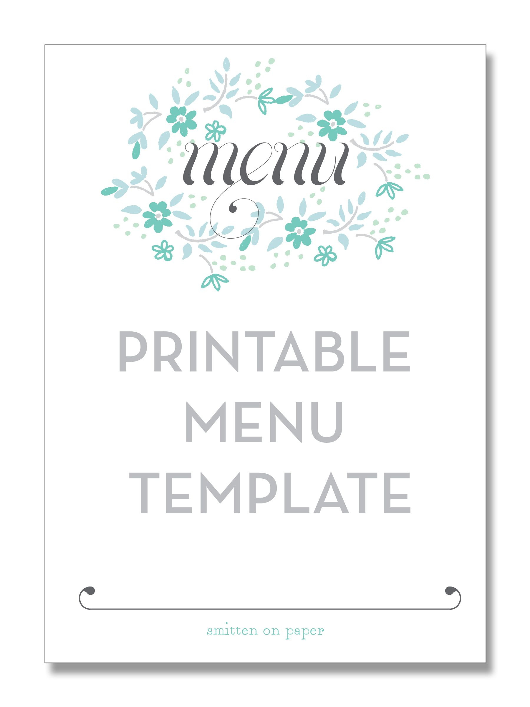 Freebie Friday: Printable Menu | Party Time! | Pinterest | Free - Create A Menu Free Printable