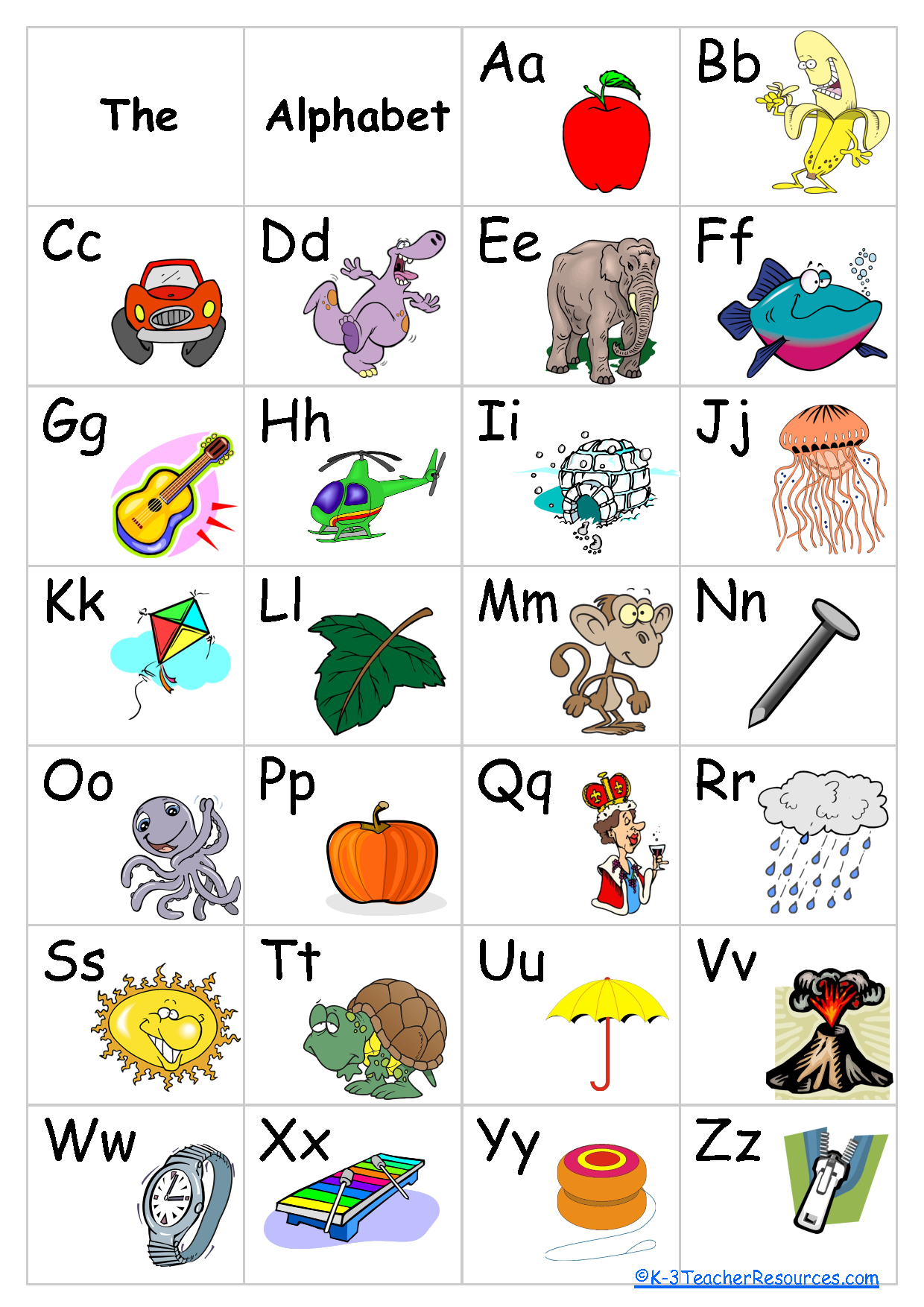 Free+Printable+Alphabet+Chart | Schoolroom Ideas | Pinterest - Free Printable Alphabet Chart