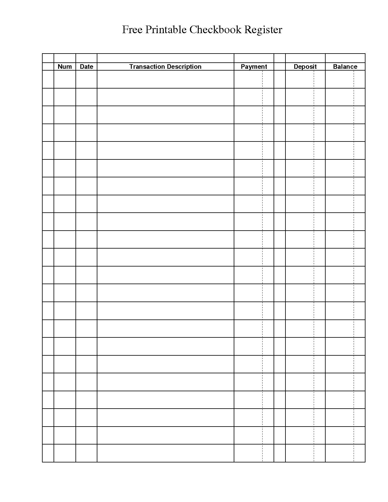 Free+Printable+Checkbook+Register+Templates | Printables | Pinterest - Free Printable Check Register With Running Balance