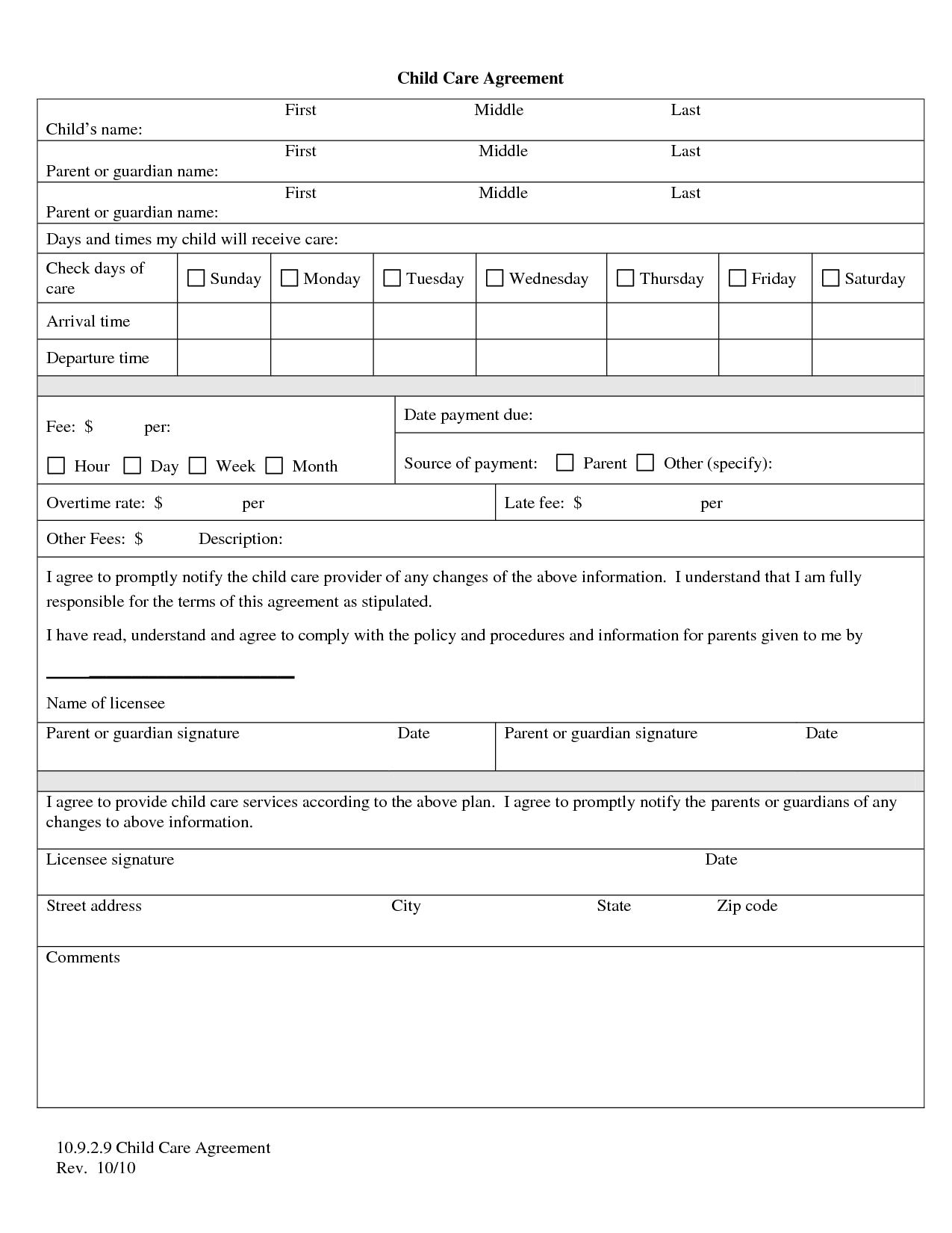 Free+Printable+Home+Daycare+Forms | Child Care | Pinterest | Daycare - Free Printable Daycare Forms