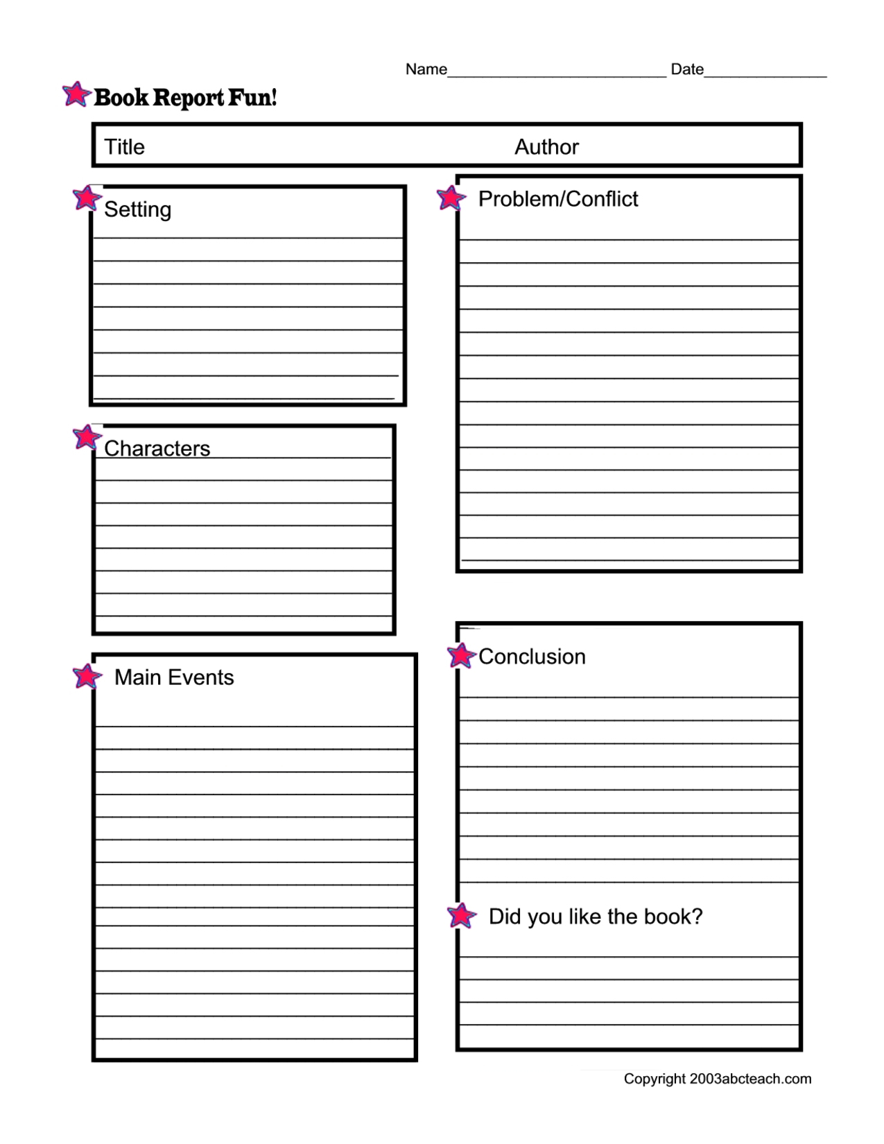 Fresh Book Report Template Free Printable | Fun Worksheet - Book Report Template Free Printable