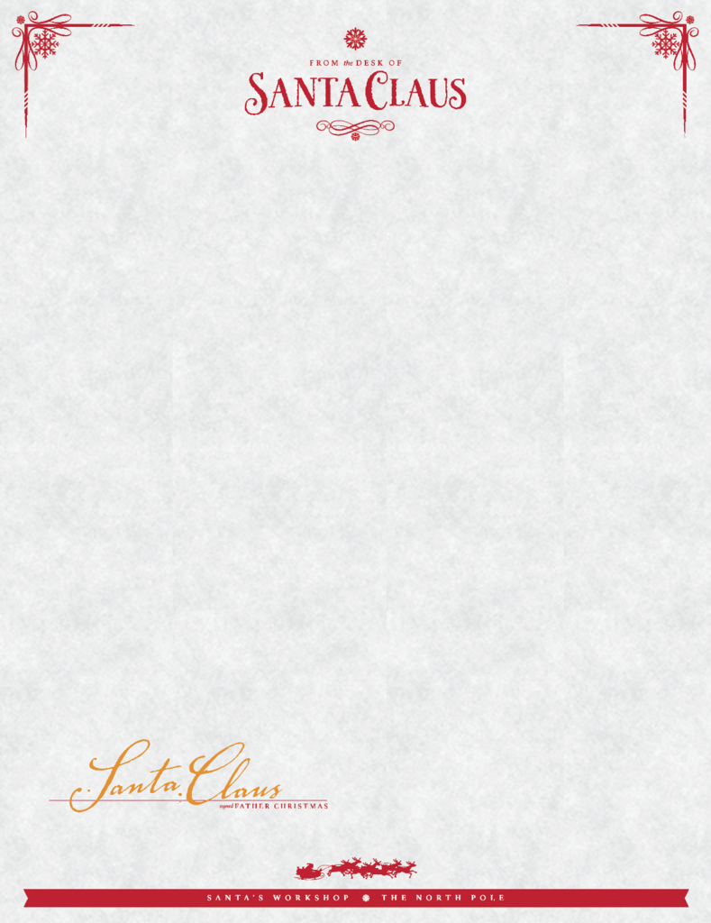 From The Desk Of Santa&amp;quot; Template | Santa&amp;#039;s Red Letter | Christmas - North Pole Stationary Printable Free