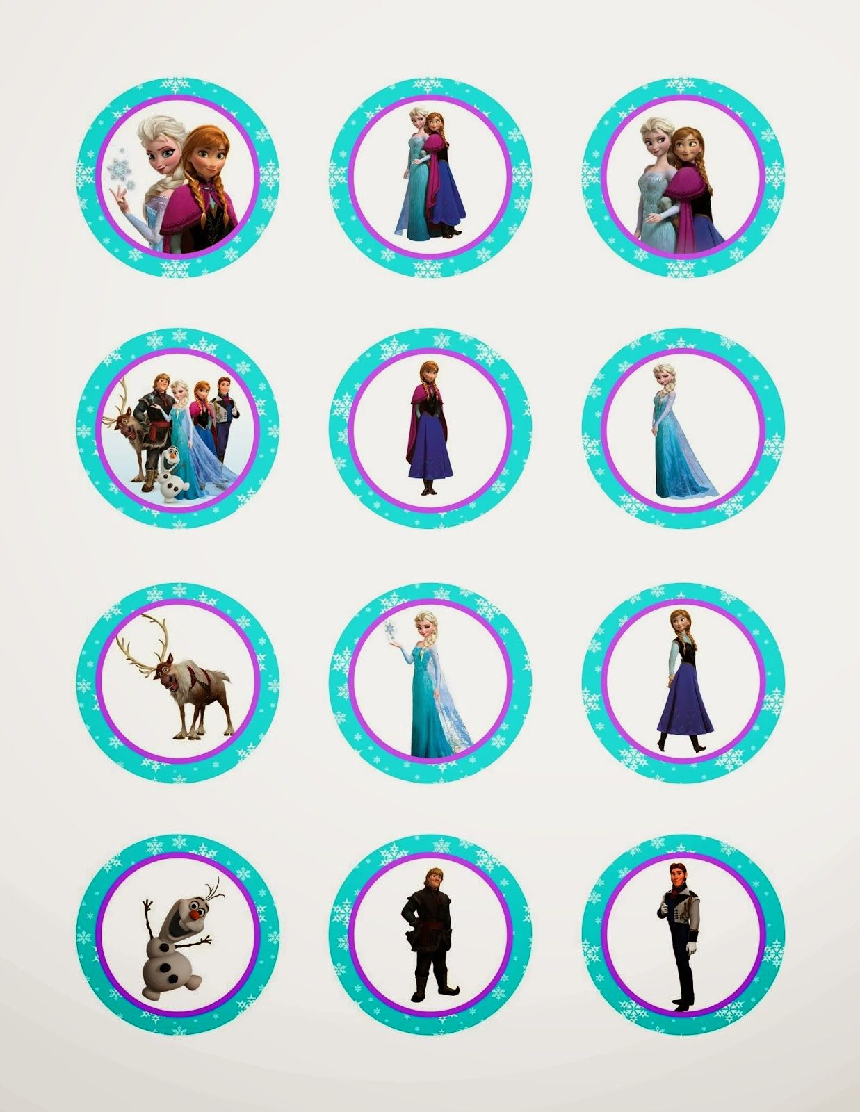 Frozen Cupcake Ideas Frozen: Free Printable Toppers | Birthday - Frozen Cupcake Toppers Free Printable