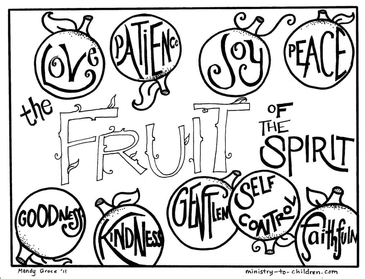 Fruit Of The Spirit Coloring Pages (Free Printables) - Free Printable Bible Lessons For Toddlers