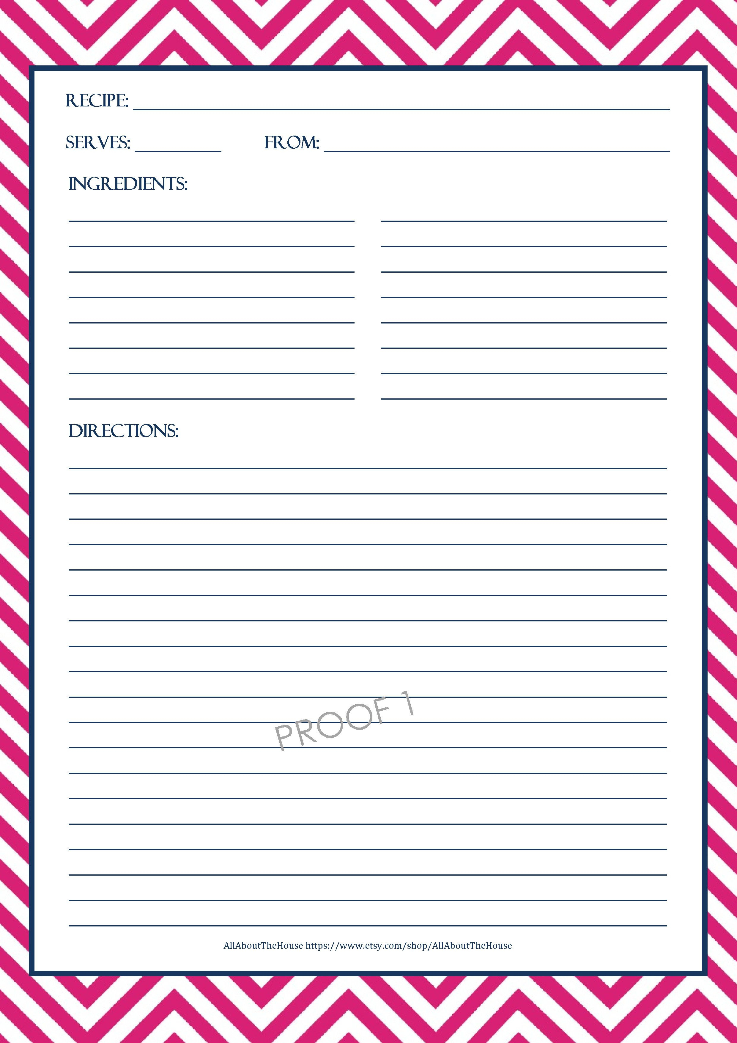 Full Page Recipe Creative Templates - Google Search | Recipe Cards - Free Printable Recipe Templates