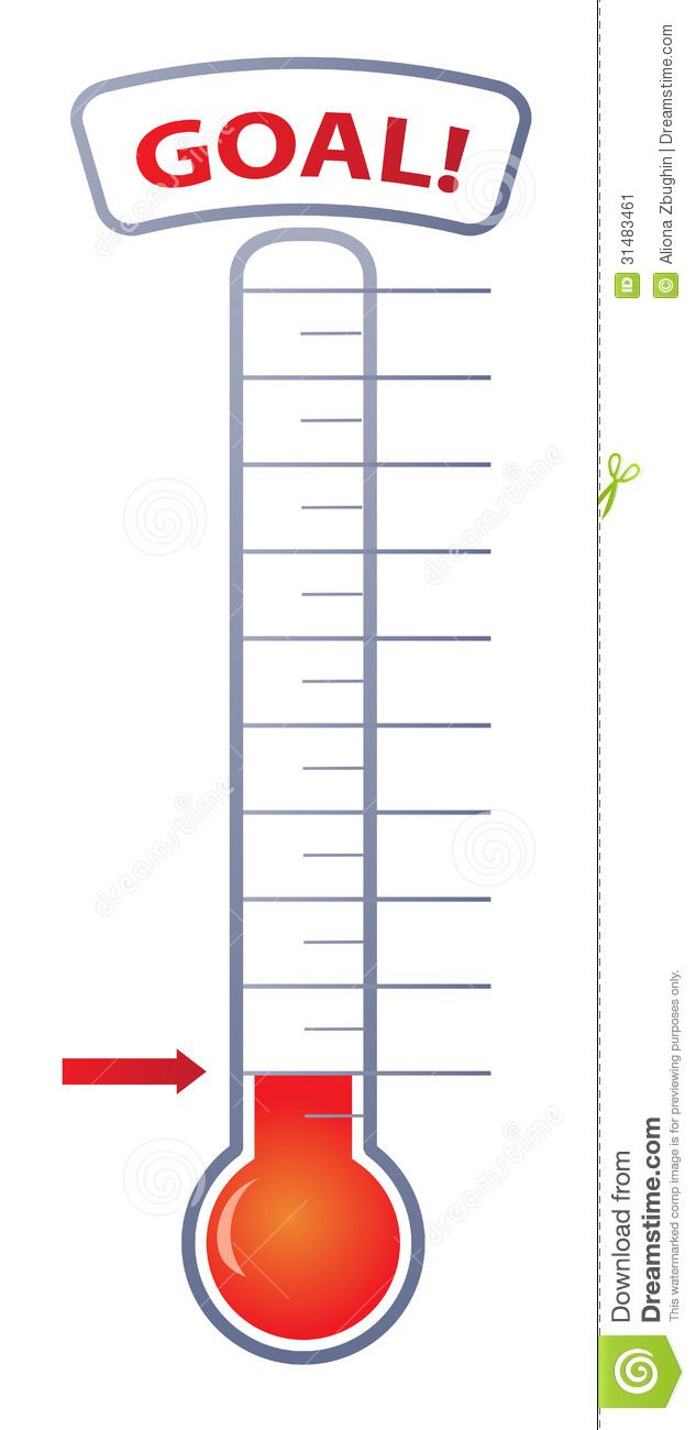 Fundraising Thermometer Printable Limited Free Goal Thermometer - Free Printable Goal Thermometer Template