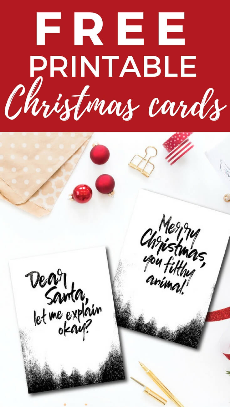 Funny And Free Printable Christmas Cards | Kaleidoscope Living - Free Funny Printable Cards