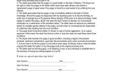 Free Printable Puppy Sales Contract