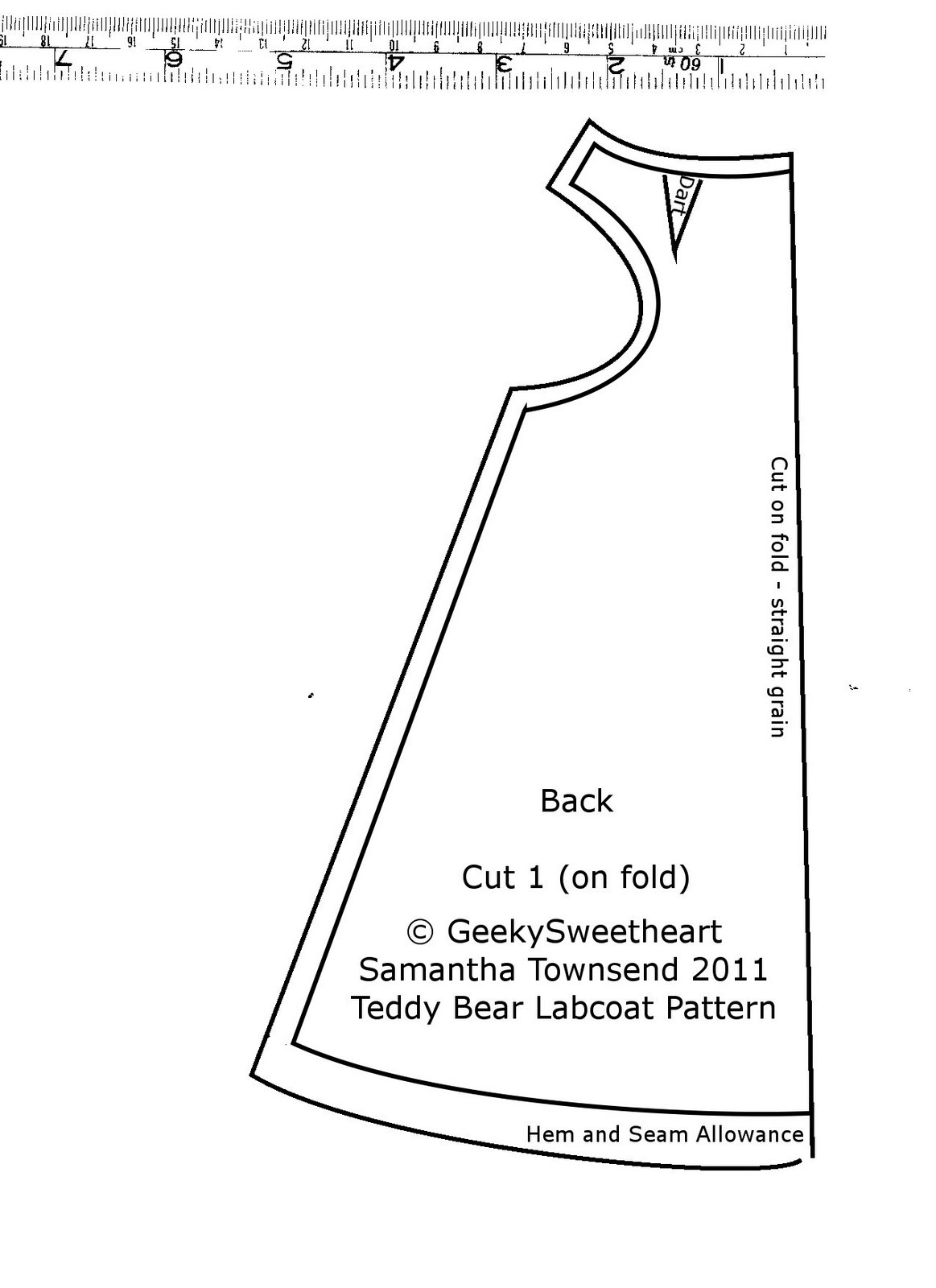 Geekysweetheart: Teddy Bear Labcoat (With Tutorial) !! - Free Printable Teddy Bear Clothes Patterns