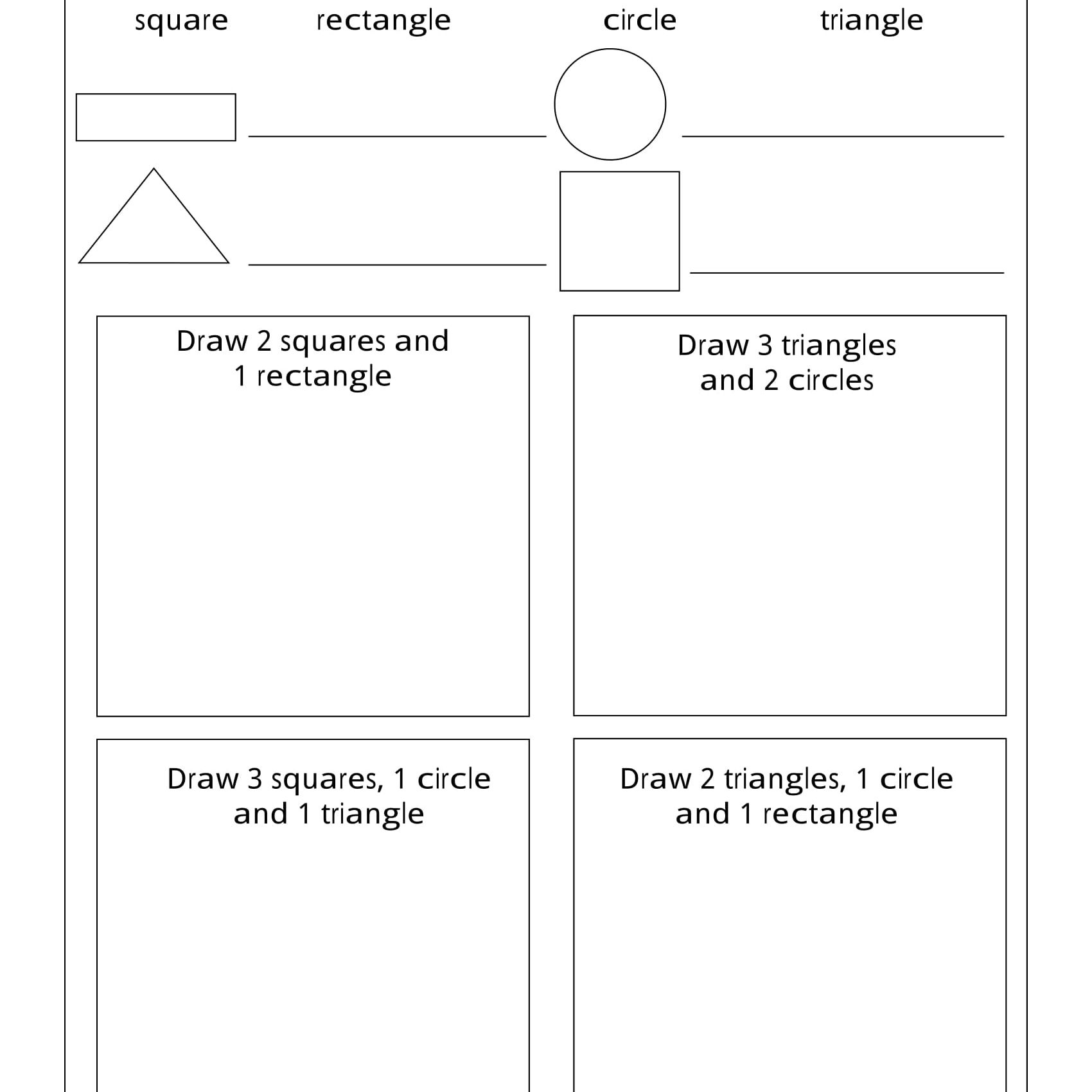 Geometry Worksheets For Students In 1St Grade - Free Printable Geometry Worksheets For 3Rd Grade