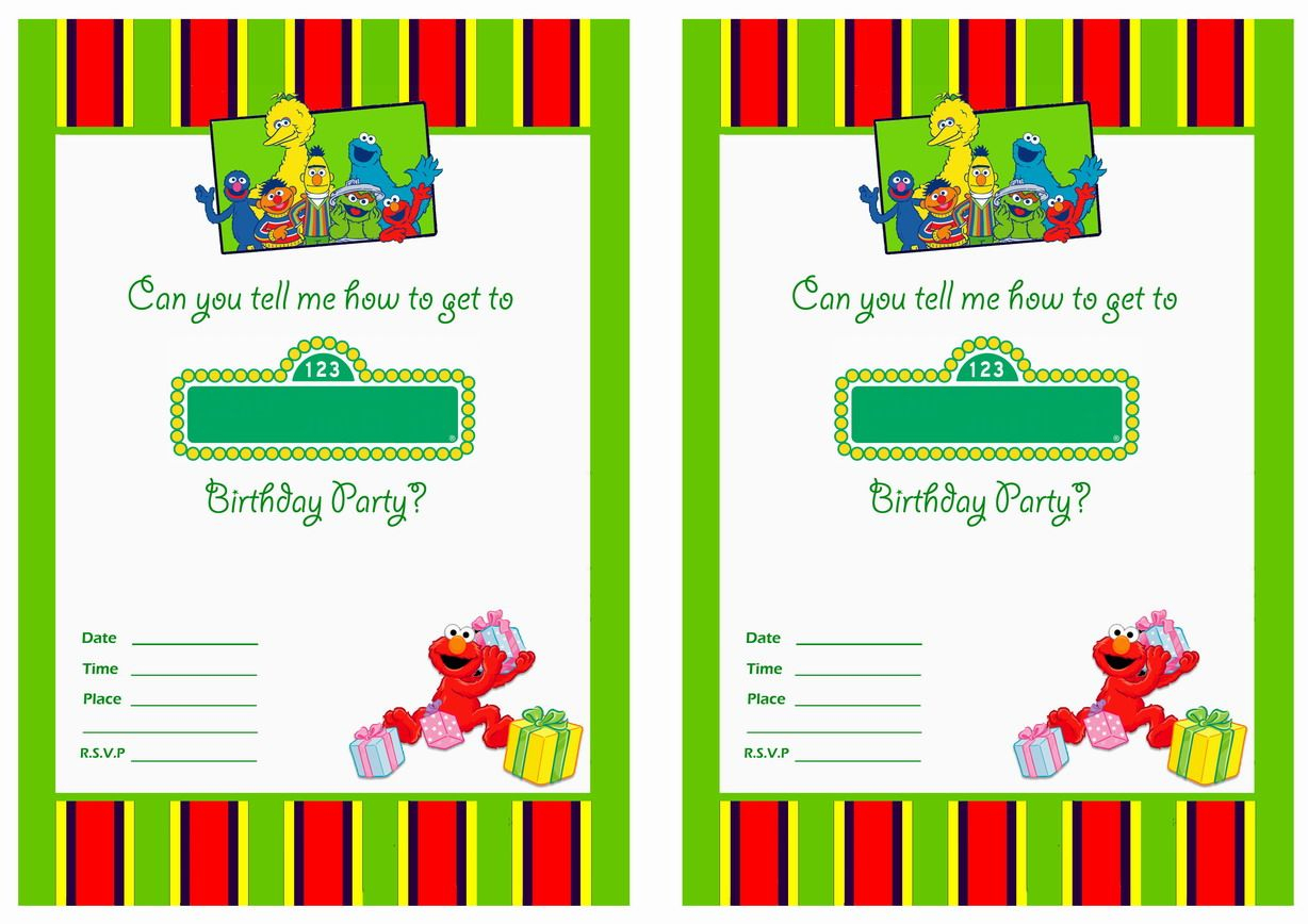 Get Free Printable Sesame Street 1St Birthday Invitations Templates - Free Printable Sesame Street Cupcake Toppers