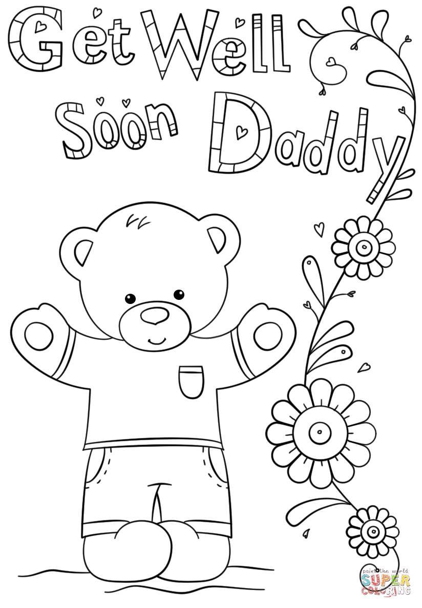 Get Well Soon Daddy Coloring Page | Free Printable Coloring Pages - Free Printable Get Well Soon Cards