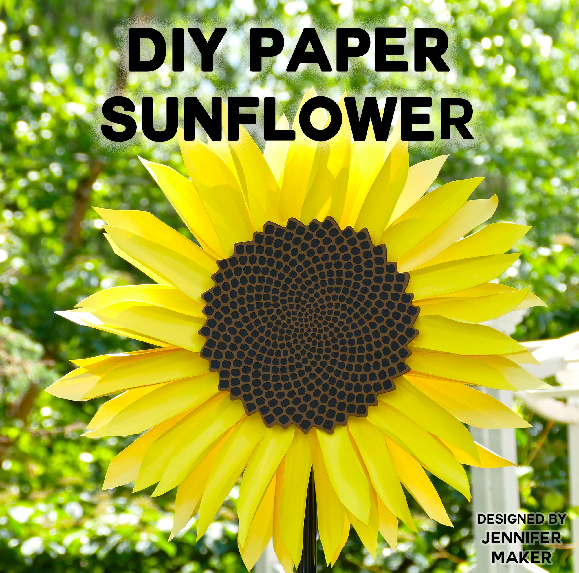 Giant Paper Sunflower Tutorial - This Will Mesmerize You! - Jennifer - Free Printable Sunflower Template