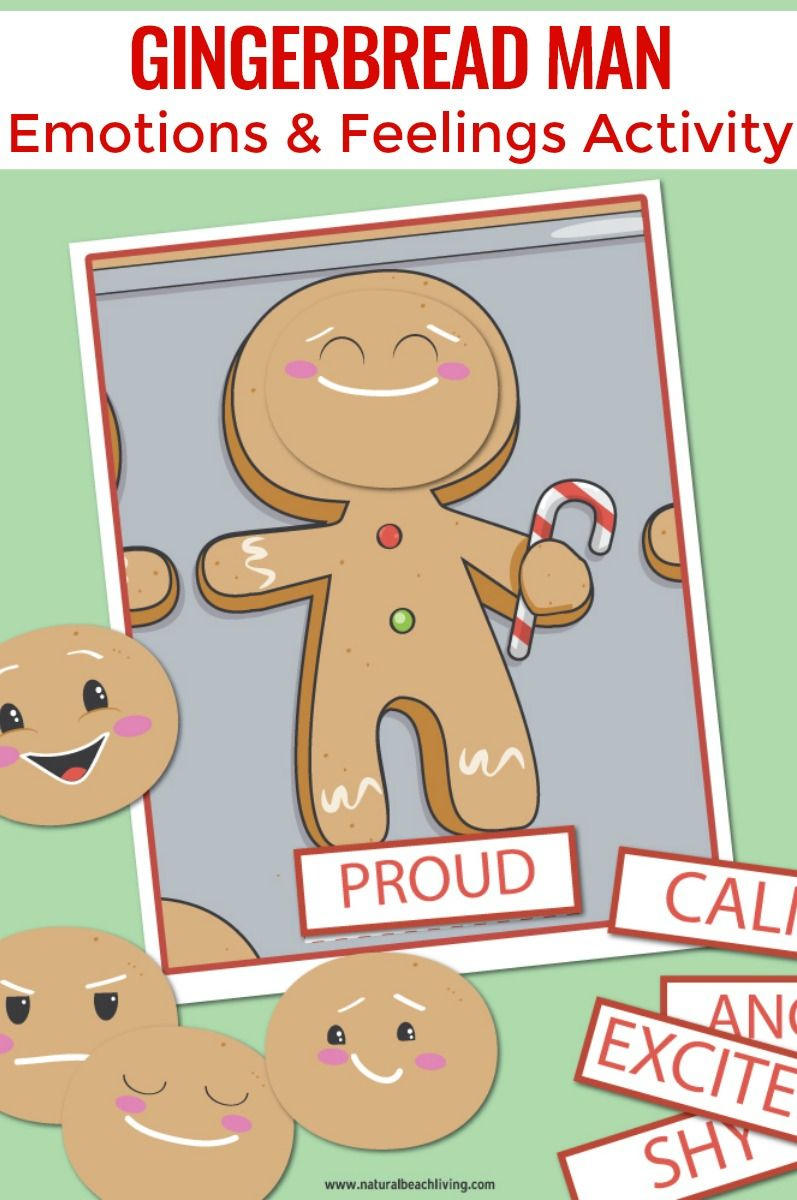 Gingerbread Man Preschool Emotions Printables | Preschool Ideas - Free Printable Gingerbread Man Activities