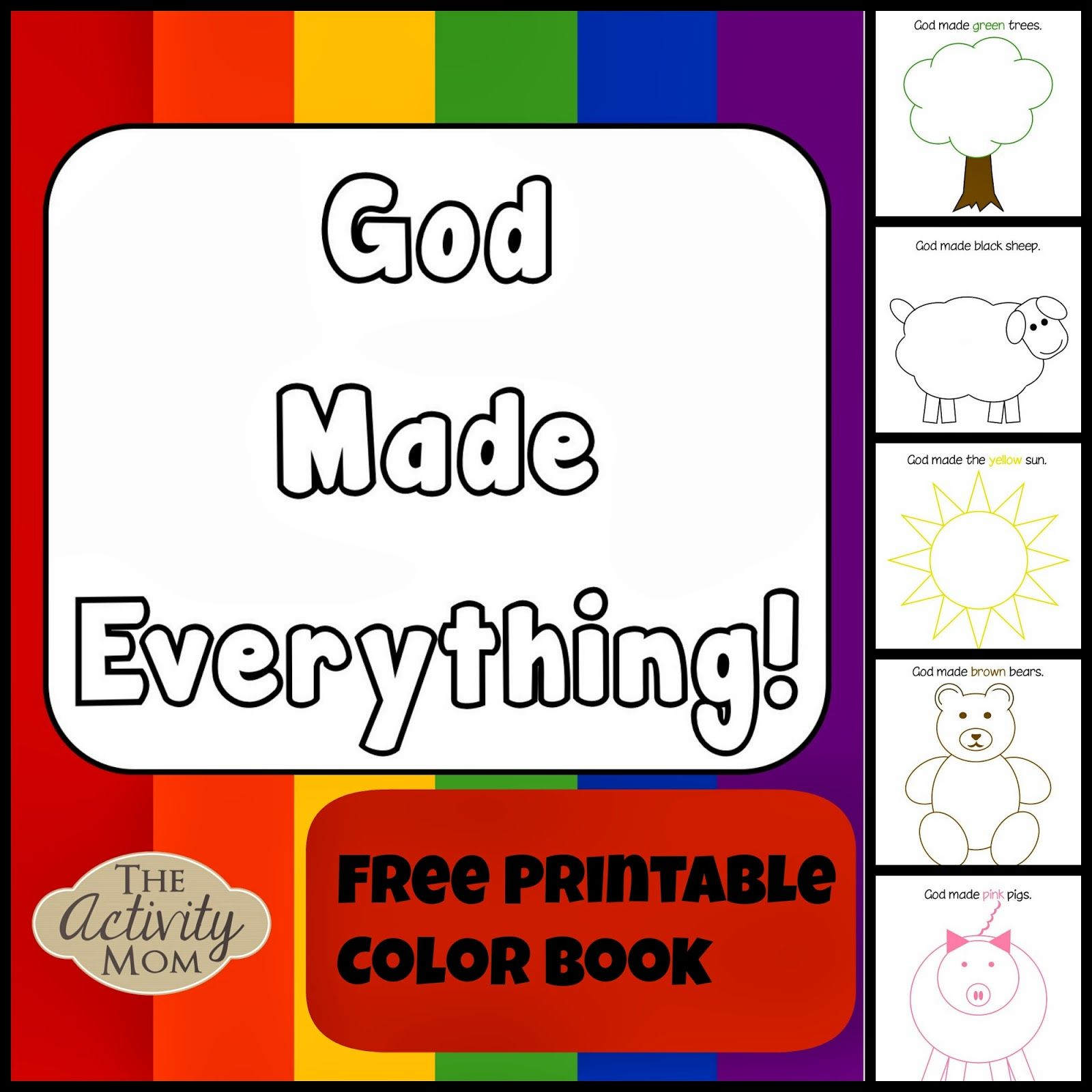 God Made Everything Colors Book (Printable | Kid Blogger Network - Bible Lessons For Toddlers Free Printable