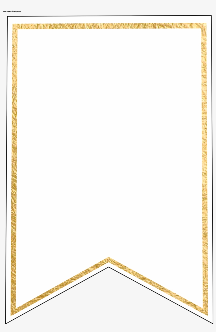 Gold Pennant Banner Blank Template Flag Banner Template - Free - Free Printable Banner Templates