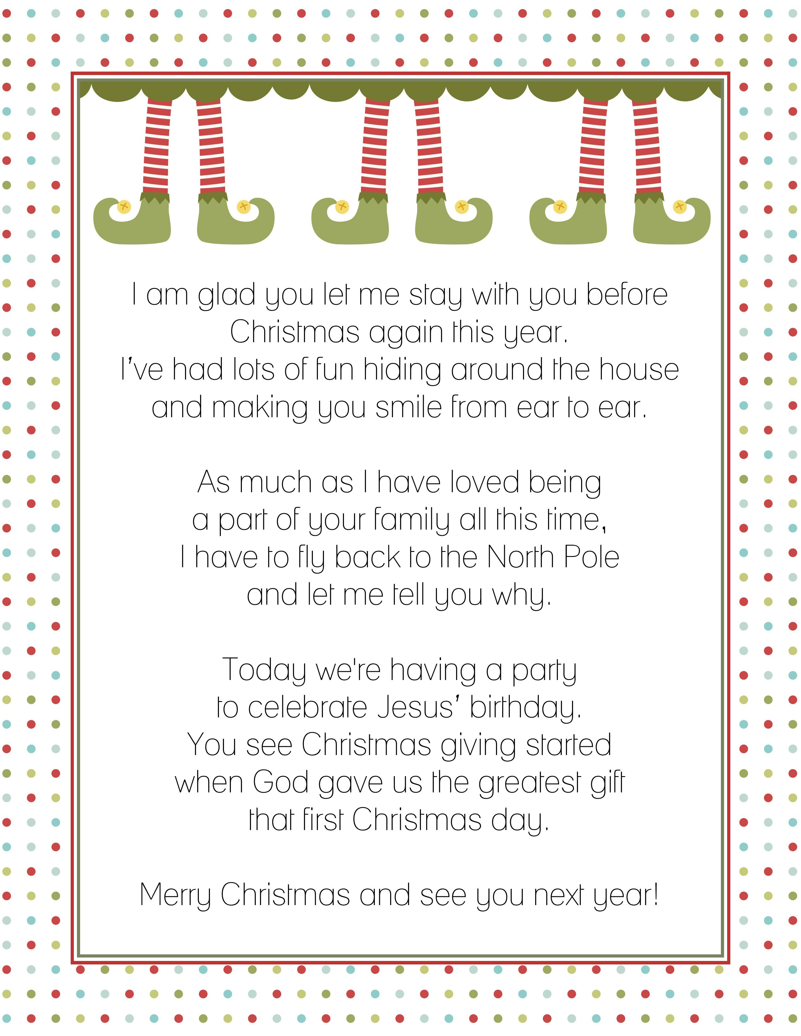 Goodbye Letter From The Elf On A Shelf | Christmas! | Pinterest - Elf On The Shelf Goodbye Letter Free Printable