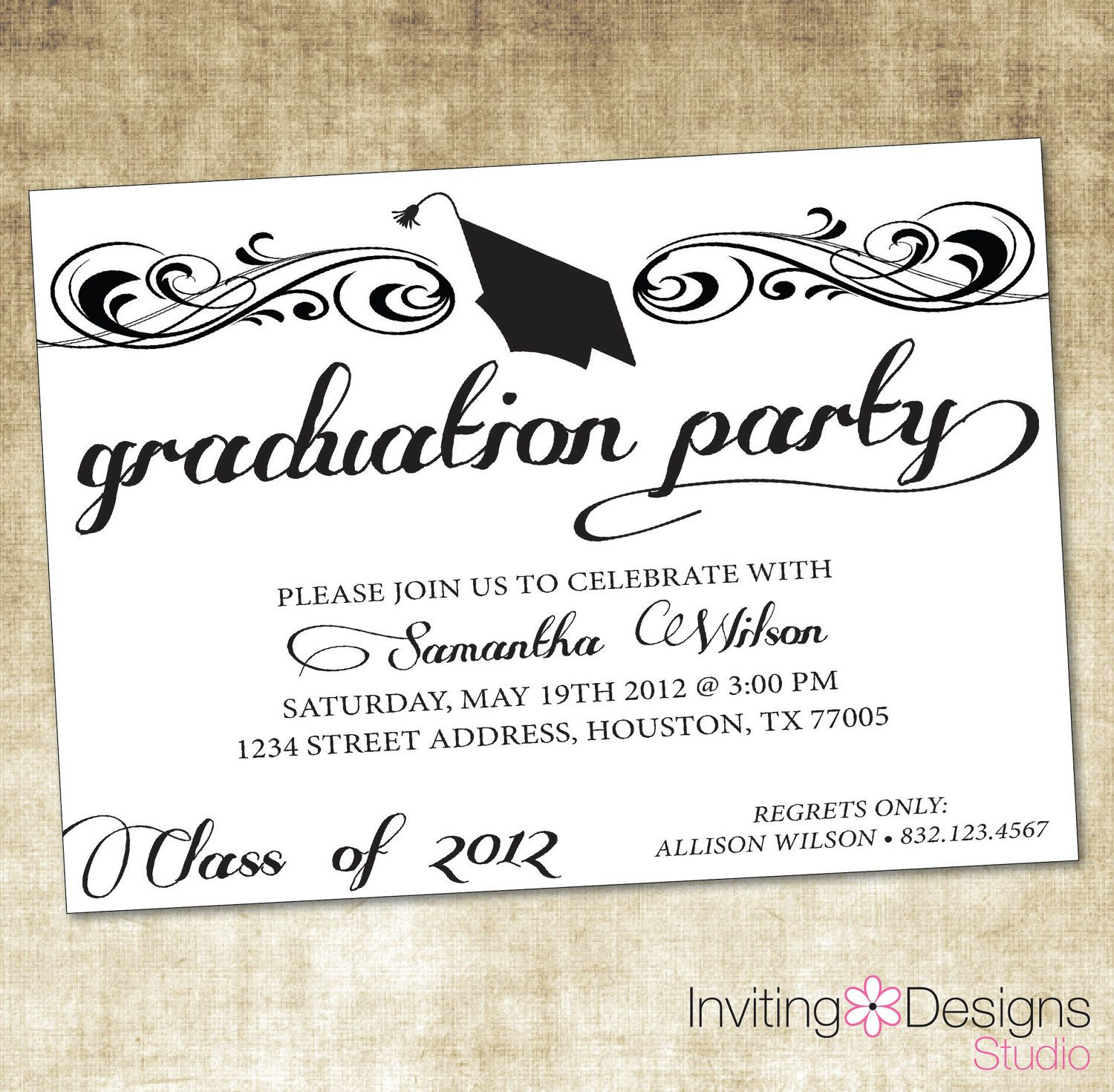 Graduate Invites, Glamorous Grad Party Invites To Design Party - Free Printable Graduation Invitation Templates