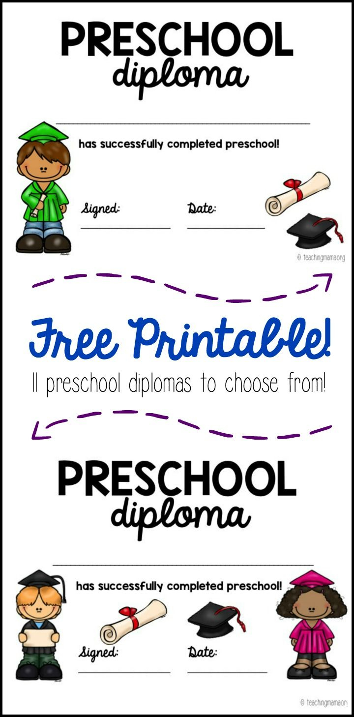 Graduation Diploma Free Printable Preschool Homeschool - 17.13 - Preschool Graduation Diploma Free Printable