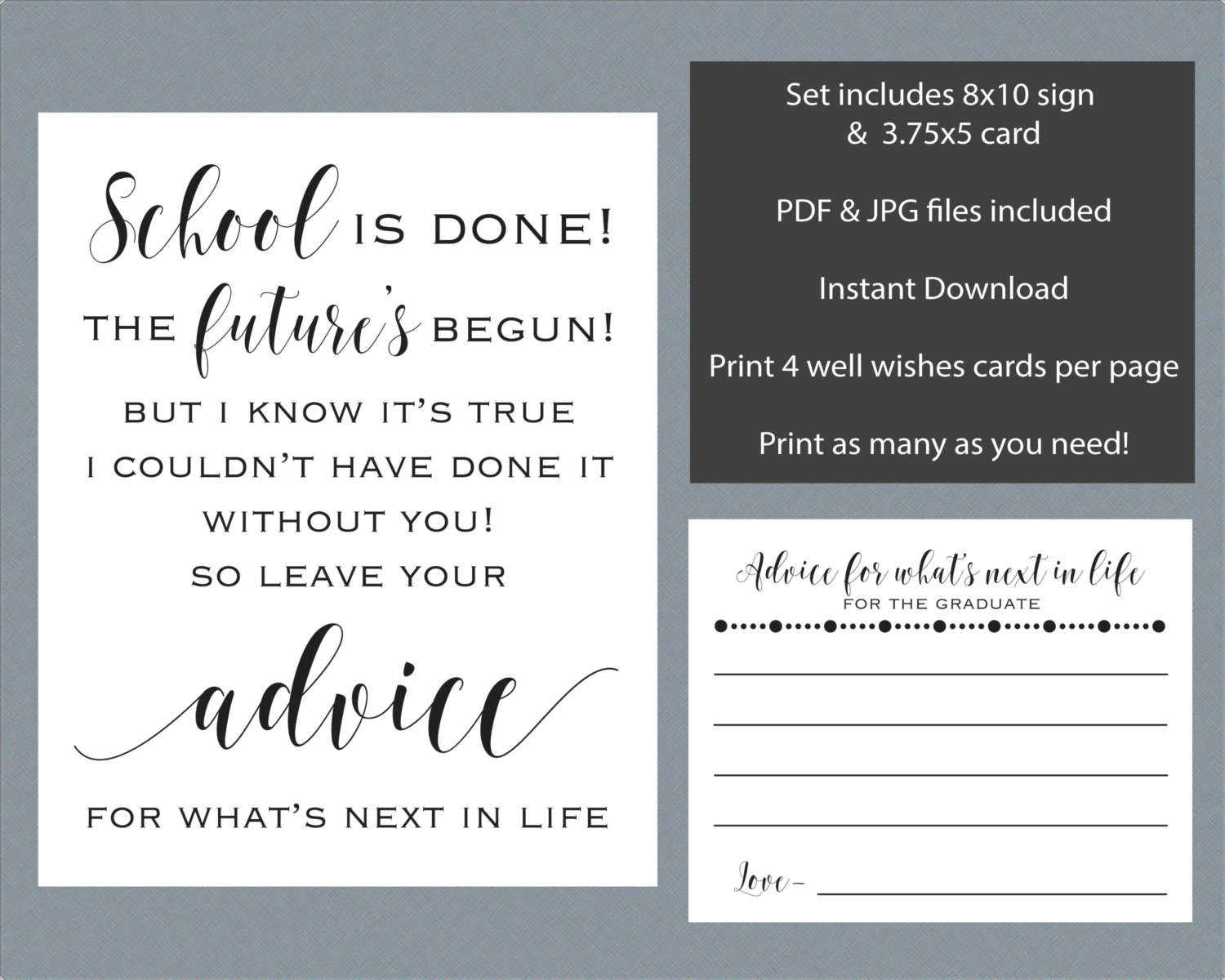 Graduation Wishes Advice Cards Template - 28 Images - Advice Cards - Free Printable Graduation Advice Cards