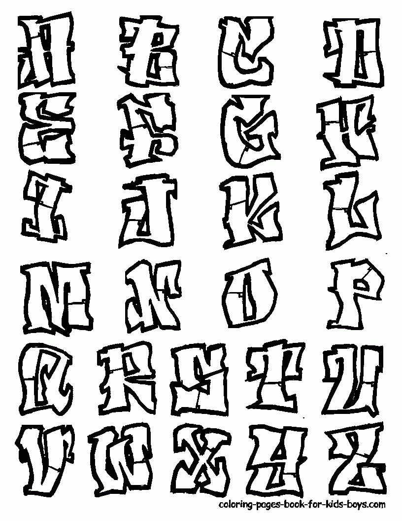 Graffiti 3D Alphabet A-Z | Graffiti Letters Stylejoshuaself - Free Printable Graffiti Letters Az