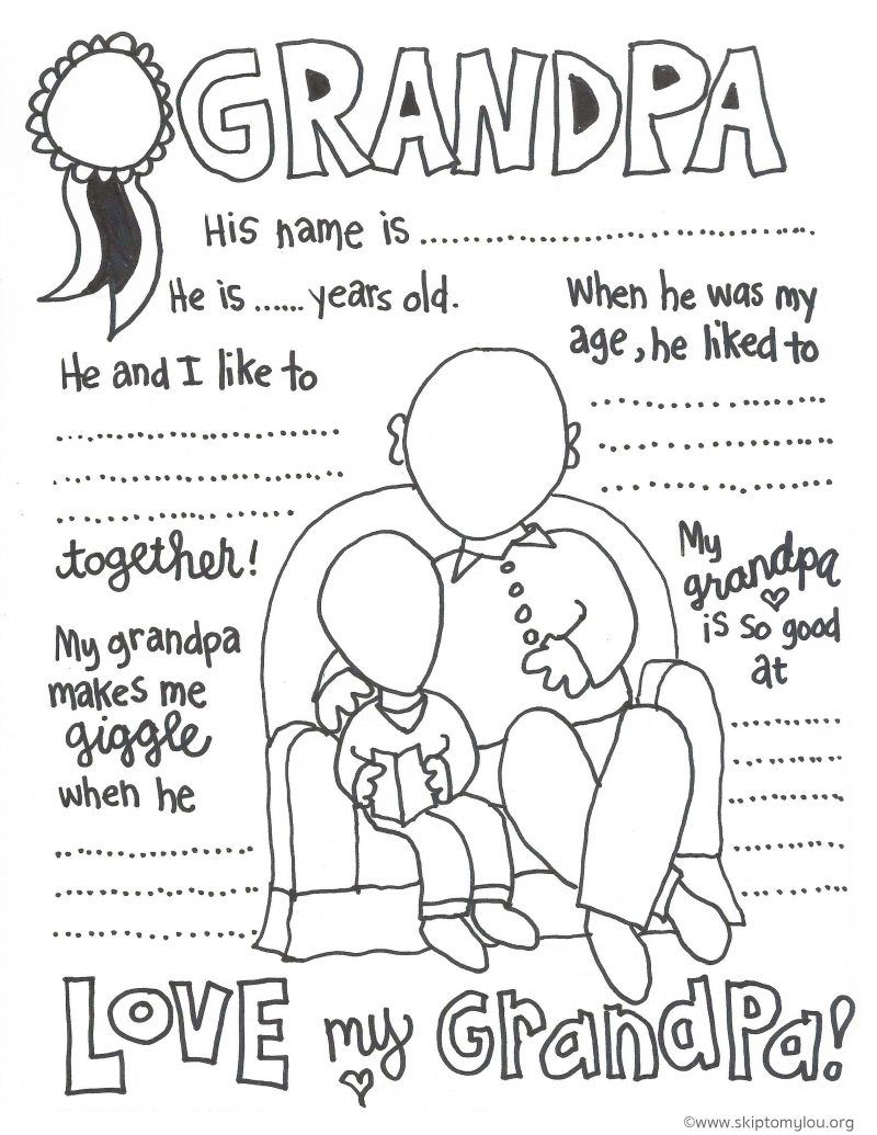 Grandparent Coloring Pages For Grandparents Day | Grandparents, Card - Free Printable Happy Fathers Day Grandpa Cards