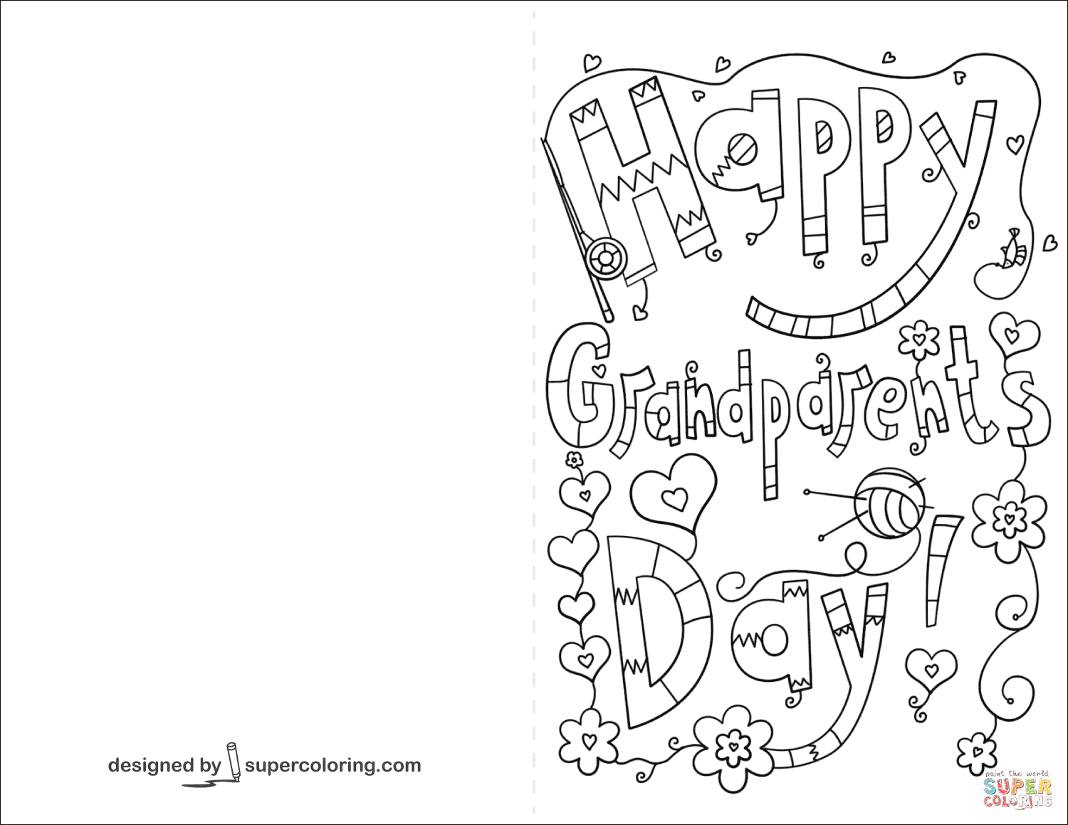 Grandparent&amp;#039;s Day Coloring Pages | Free Coloring Pages - Grandparents Day Cards Printable Free