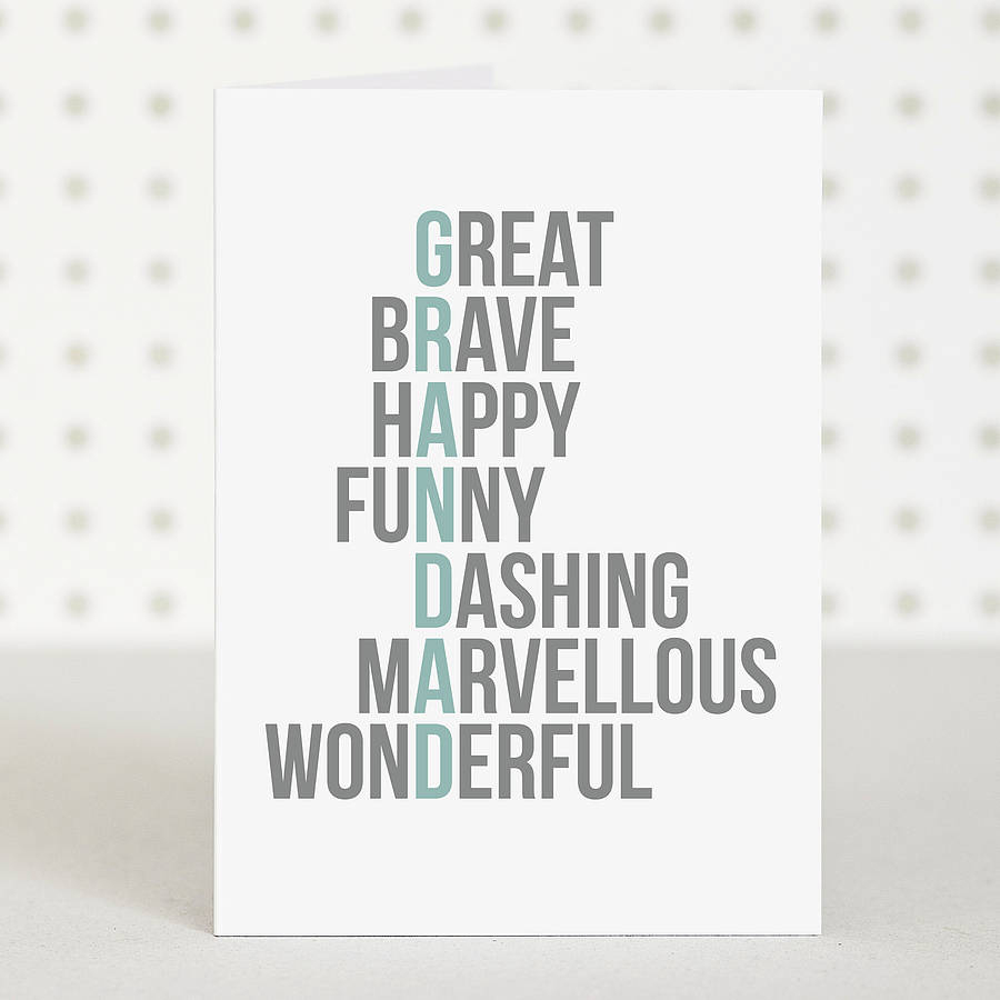 Great&amp;#039; Grandad Birthday Carddoodlelove | Notonthehighstreet - Free Printable Happy Fathers Day Grandpa Cards