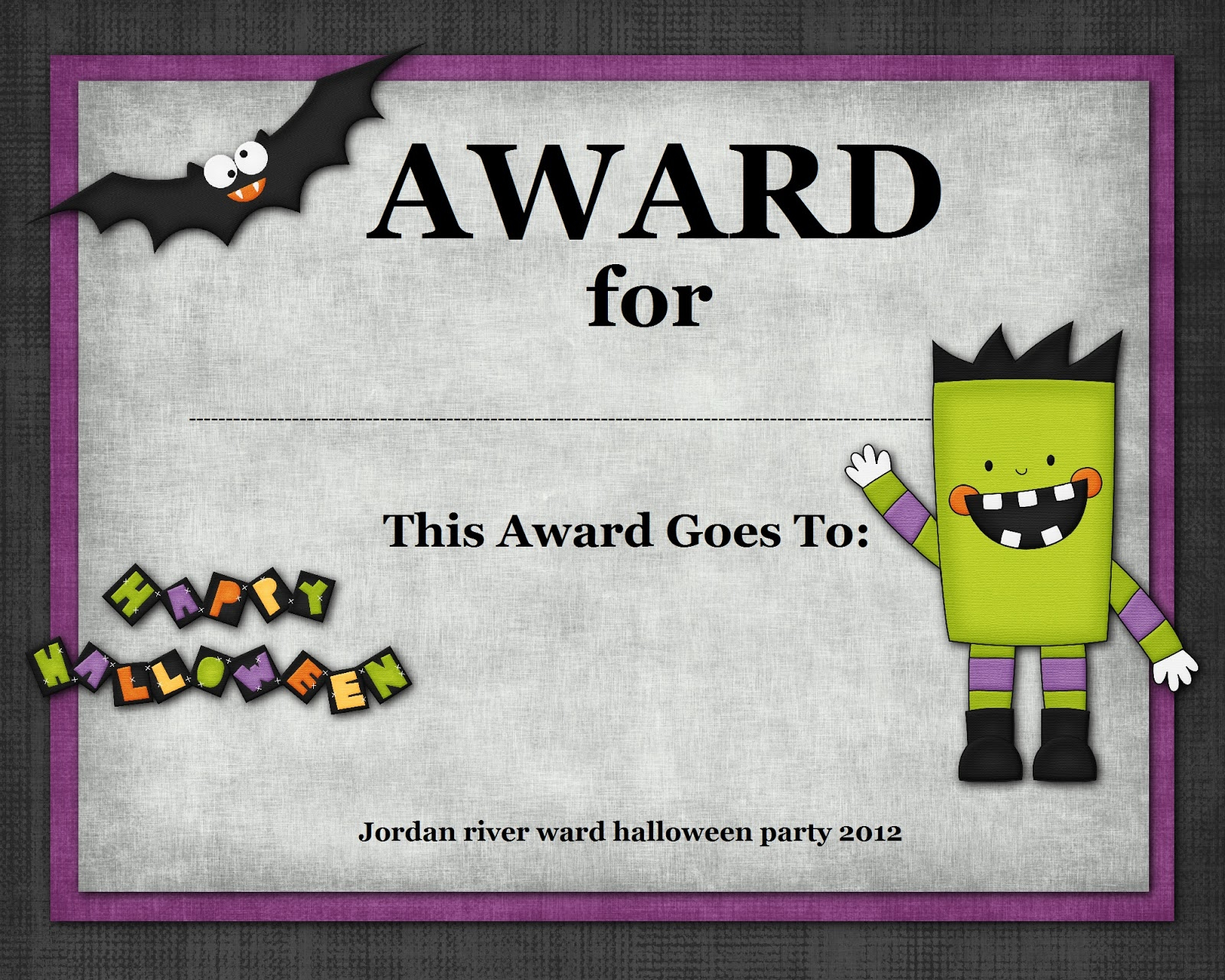 Halloween Contest Certificate Templates | Halloween Arts - Free Printable Halloween Award Certificates