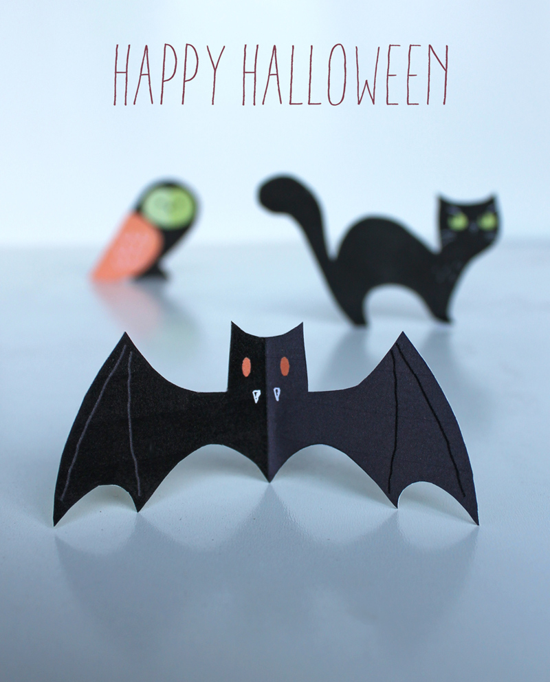 Halloween Craft Menagerie - Free Cute Cats, Owls &amp;amp; Bats! - Printable Paper Crafts Free
