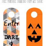Halloween Door Knob Hanger Template | Door Knobs And Pocket Doors   Halloween Door Hangers Free Printable