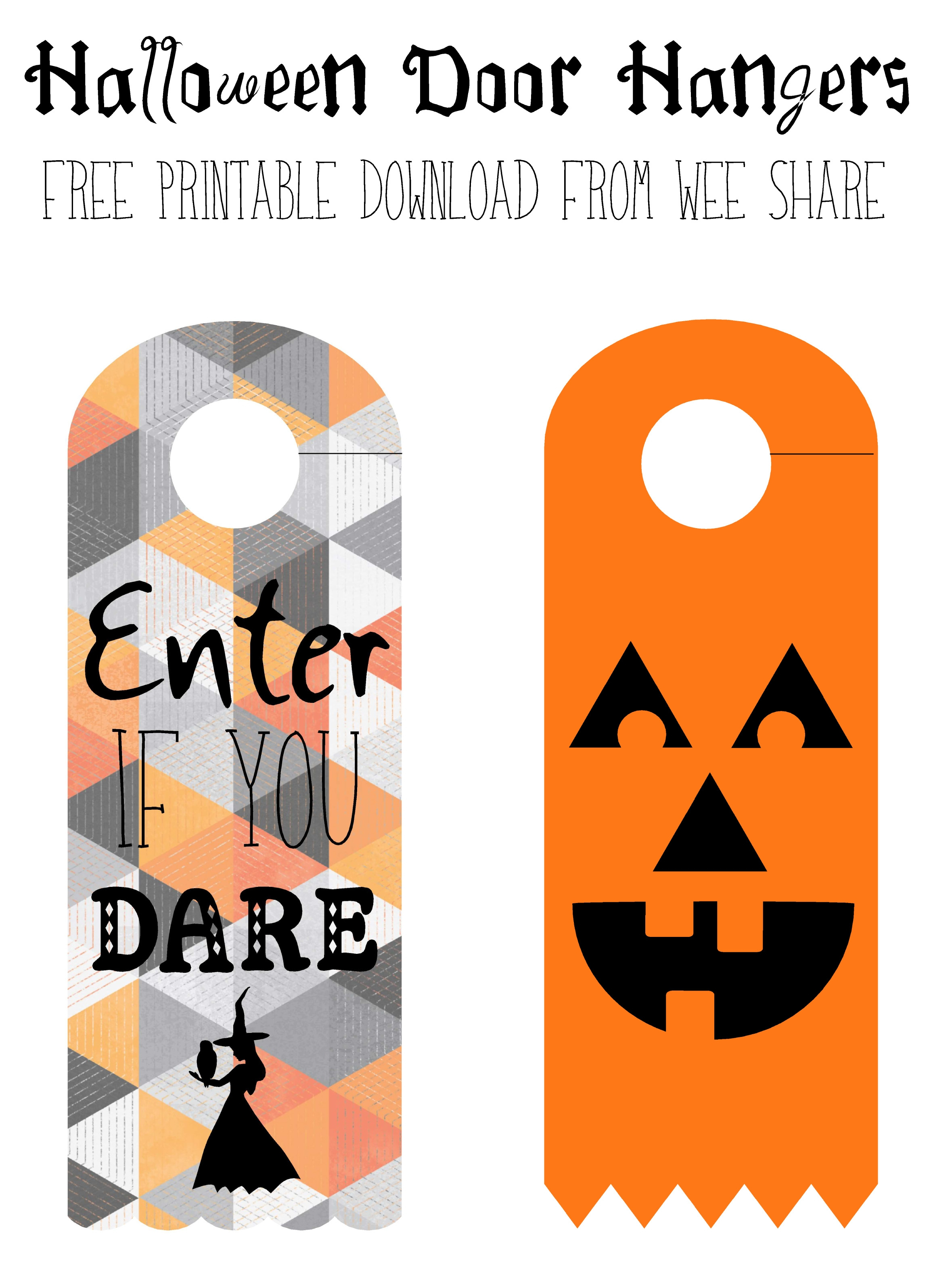 Halloween Door Knob Hanger Template | Door Knobs And Pocket Doors - Halloween Door Hangers Free Printable