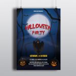 Halloween Flyer Template Printable Halloween Party | Etsy   Free Printable Halloween Flyer Templates