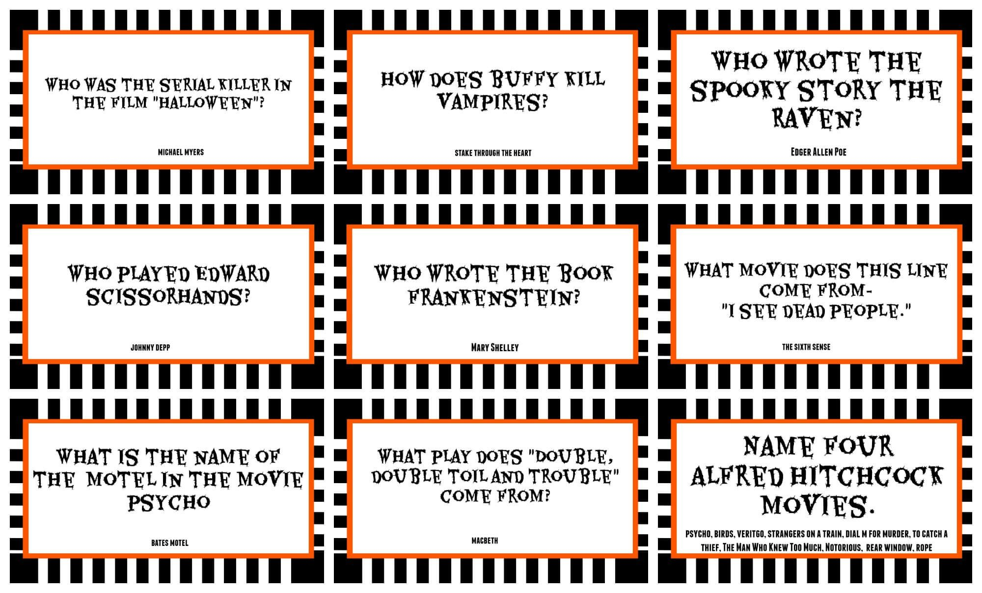 Halloween Movie Trivia Questions And Answers - Google Search - Halloween Trivia Questions And Answers Free Printable