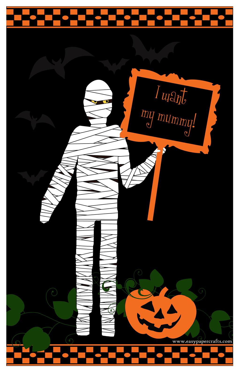Halloween Mummy Printable - Free Printable Halloween Paper Crafts