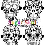 Halloween: Printable Sugar Skull Masks   See Vanessa Craft   Free Printable Sugar Skull Day Of The Dead Mask
