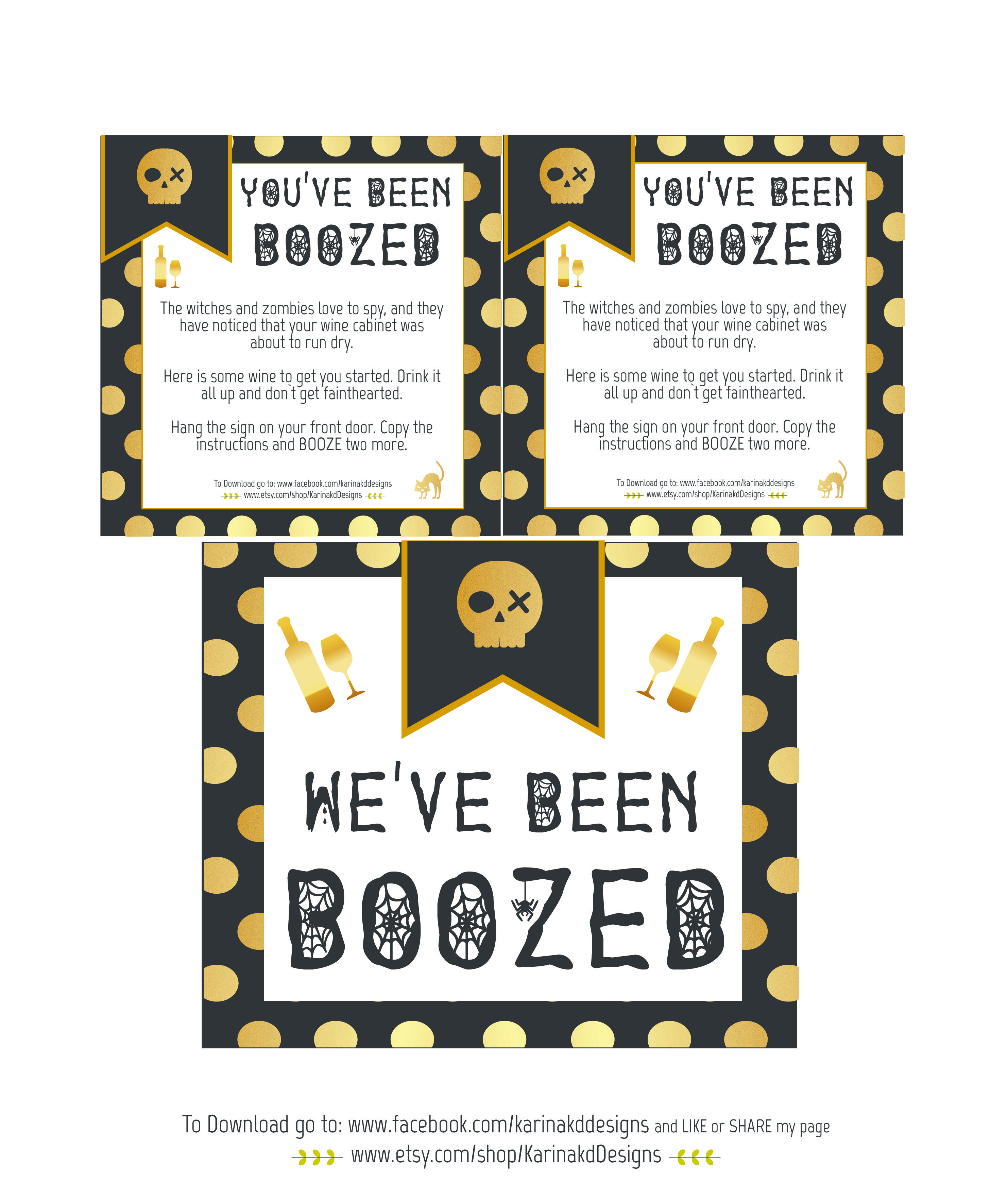 Halloween &amp;quot;we&amp;#039;ve Been Boozed&amp;quot; | Booed And Boozed | Halloween - You Ve Been Boozed Free Printable