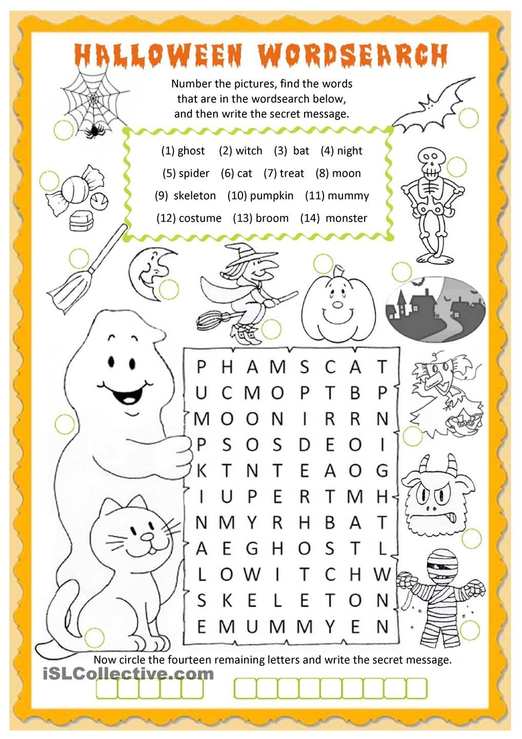 Halloween Wordsearch Worksheet - Free Esl Printable Worksheets Made - Free Printable Bat Writing Paper