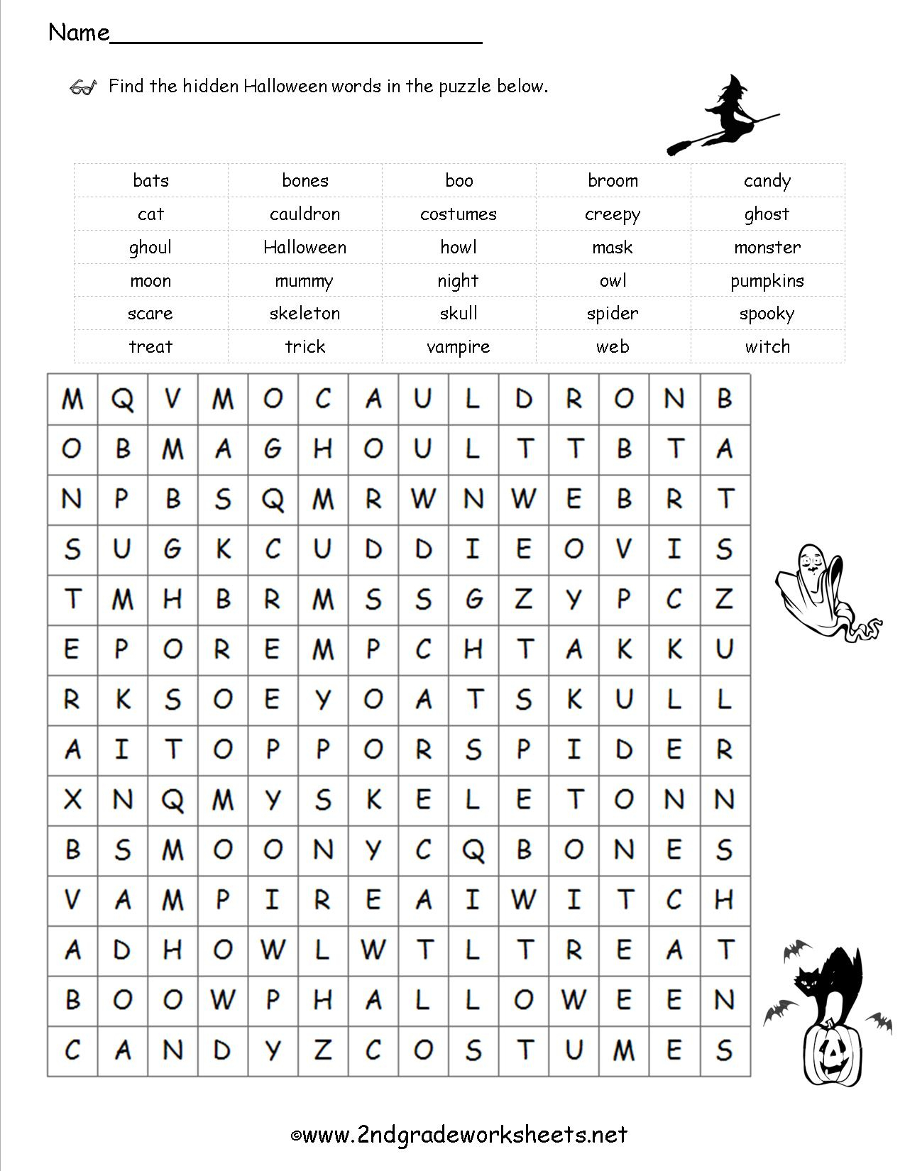 Halloween Worksheets And Printouts - Free Printable Activities